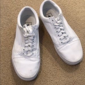 Vans all white sneaker